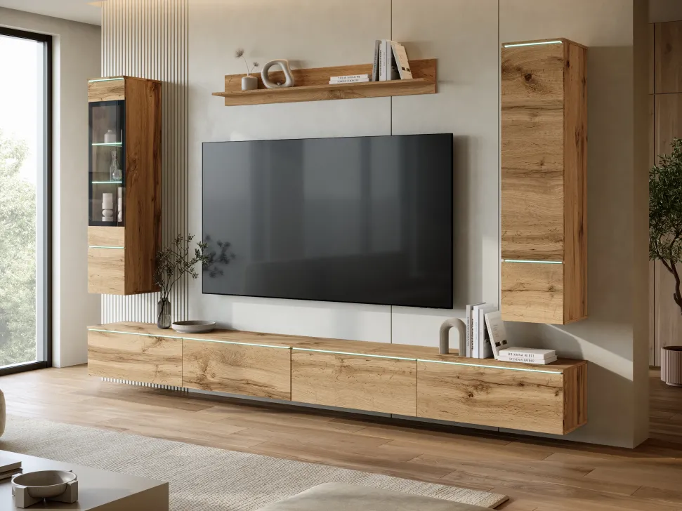 Wohnwand VEVE XXL mit LED-Beleuchtung