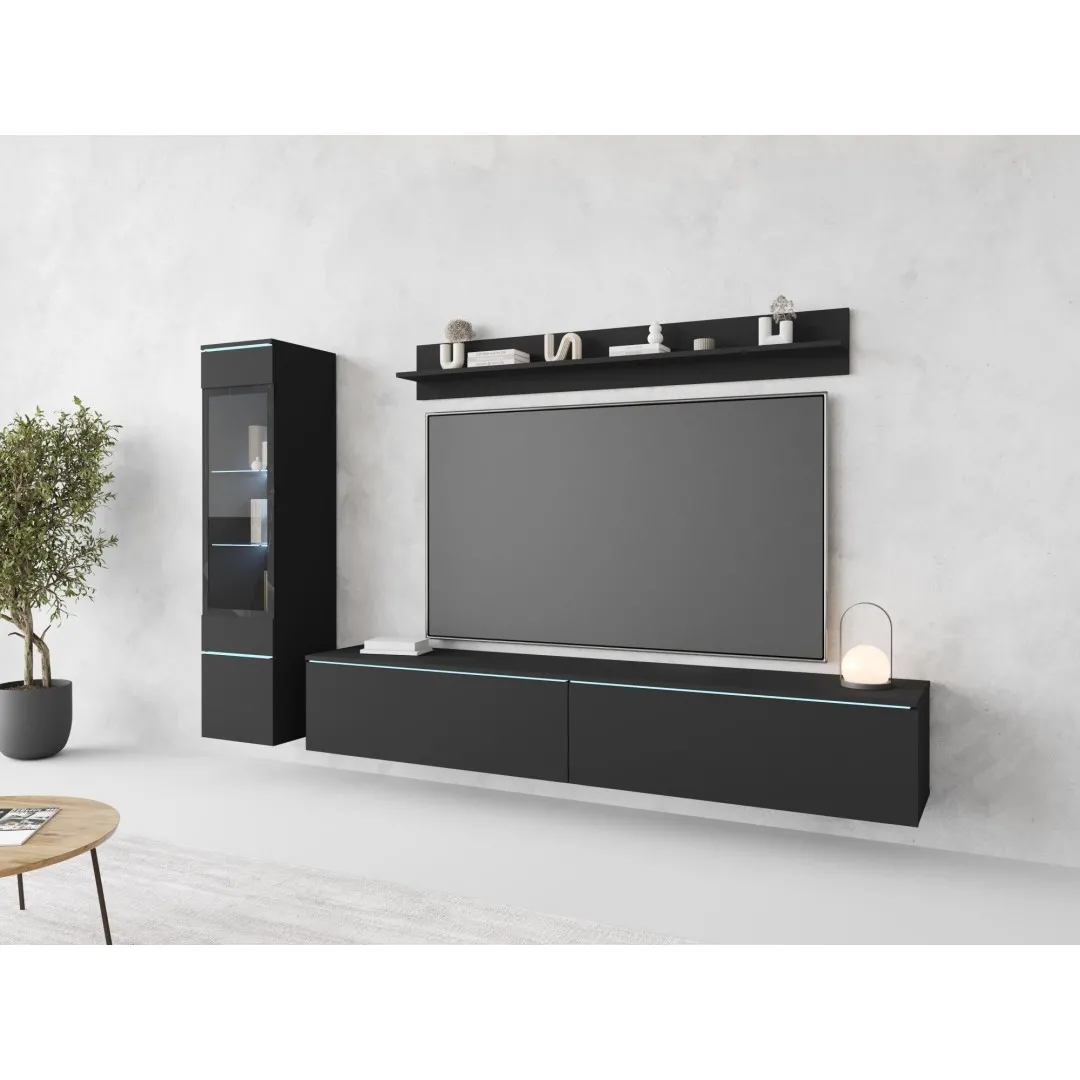 Moderne weiße Wohnwand - Veve I für das Wohnzimmer