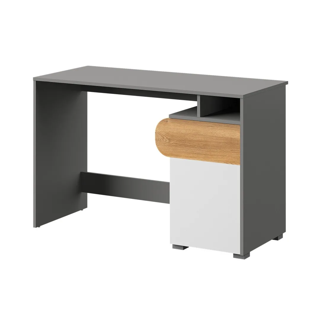 Carina Schreibtisch Nash Eiche / Weiß / Hellgrau