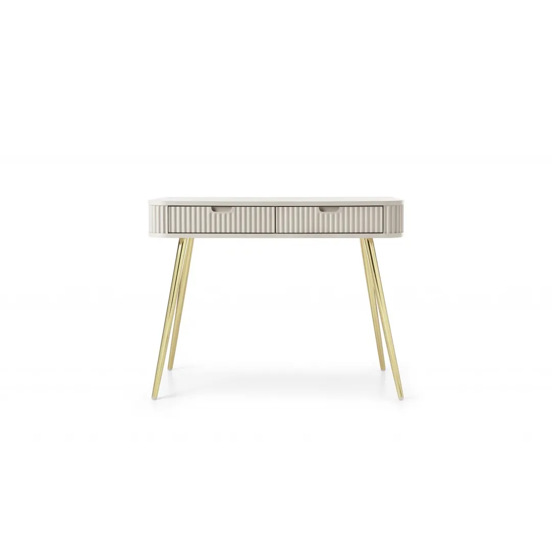 ZOYA Schminktisch mit geriffelten Fronten