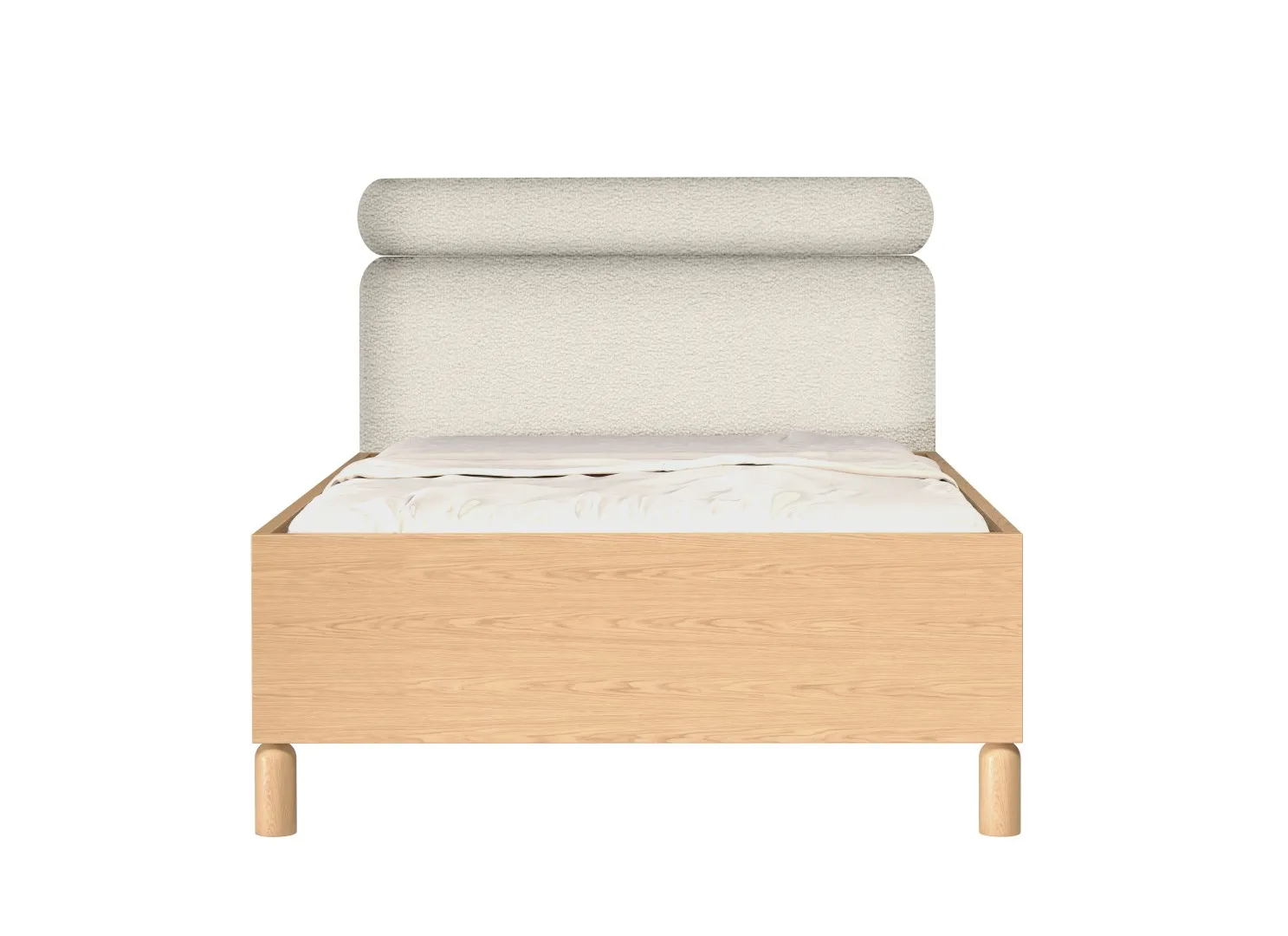 Das Bett SORIA mit gepolstertem Kopfteil