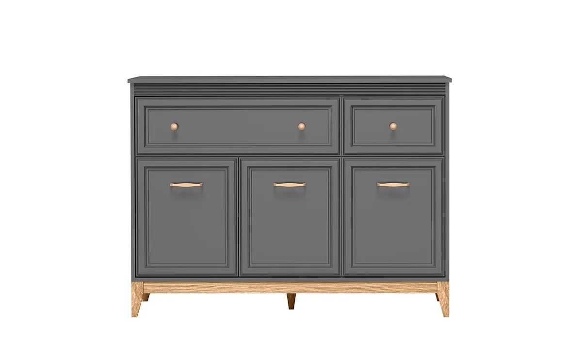Kommode TULUZA 1, 135 cm, 3 Türen, 2 Schubladen