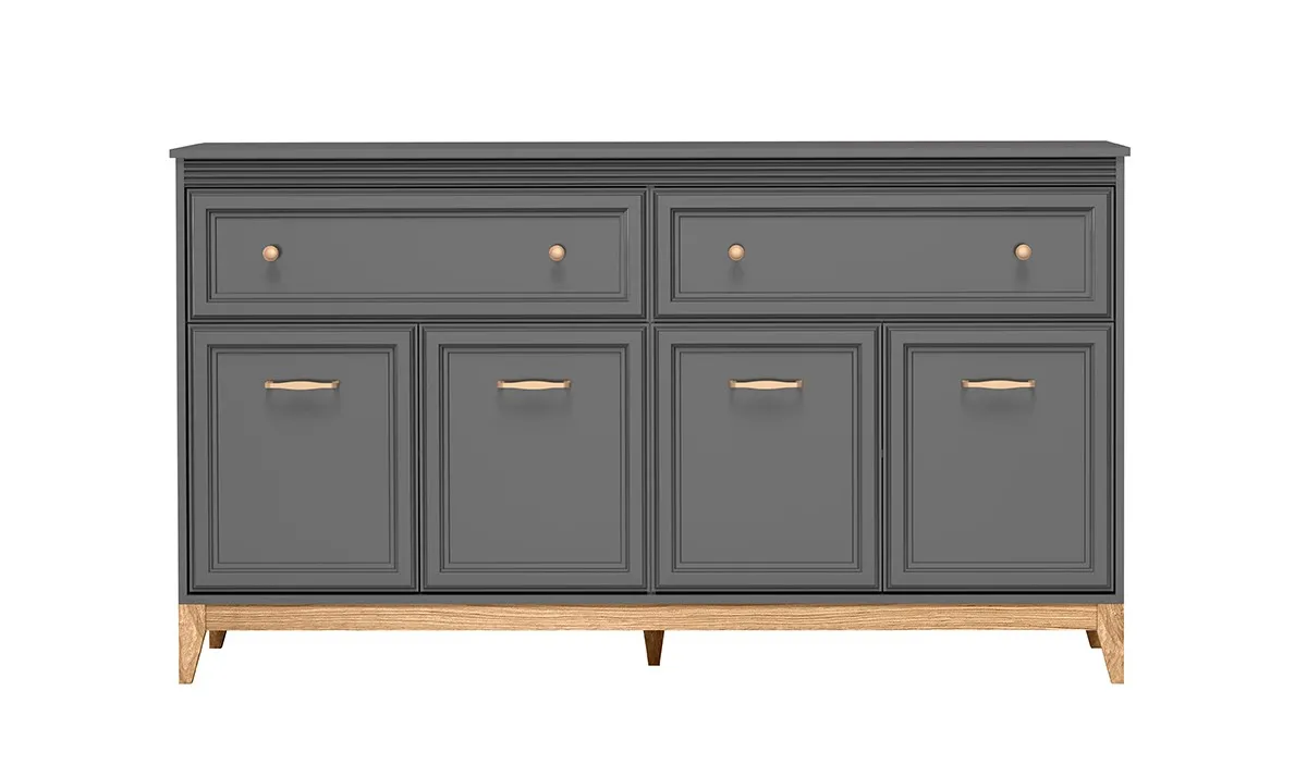 Kommode TULUZA 2, 179 cm, 4 Türen, 2 Schubladen