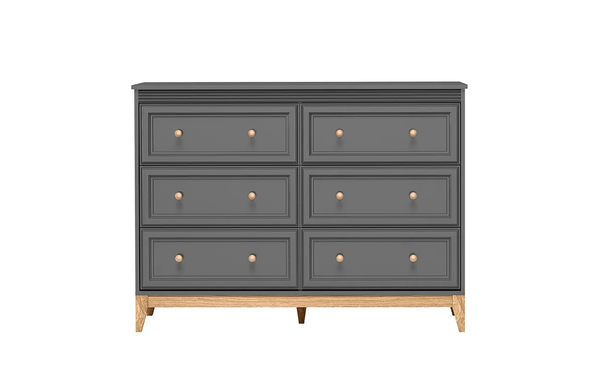 Kommode TULUZA 3, 135,5 cm, 6 Schubladen