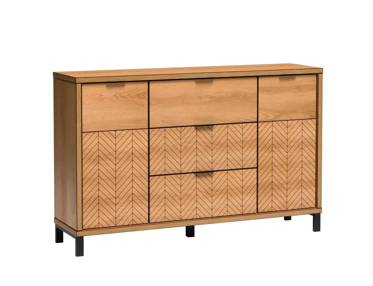 Kommode FONTE 3, 158 cm, 2 Türen, 3 Schubladen